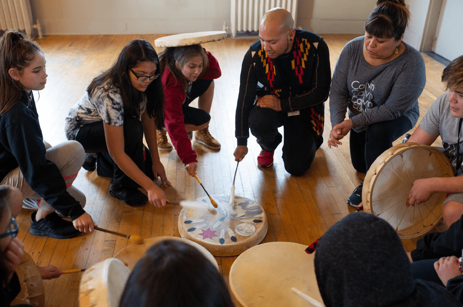 Native Voices Arts Academy drum circle